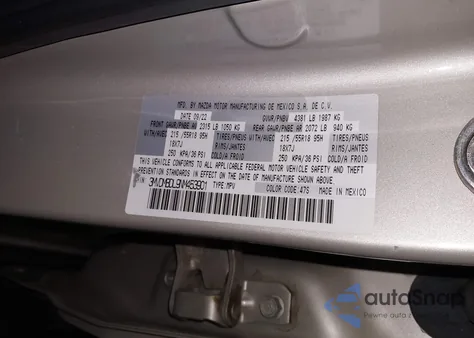 2022 Mazda Cx-30 Premium z USA, uszkodzony, nr VIN 3MVDMBDL9NM453901